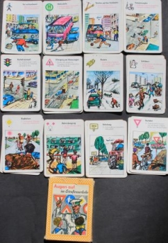 Altenburg Spielkarten "Augen auf im Straßenverkehr" 1974 Traffic-Cardgame (1629)